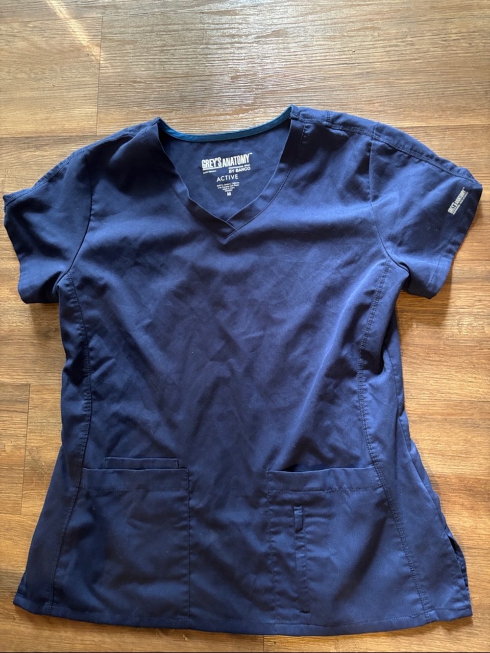 Grey's Anatomy Navy V-Neck Active Scrub Top